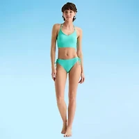 Arizona Womens Lined Textured Juniors Hipster Bikini Swimsuit Bottom