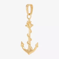 Gold Opulence Mens 10K Gold Anchor Pendant