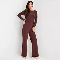 Bold Elements Womens Wide Leg High Rise Trouser