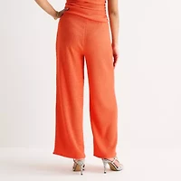 Bold Elements Womens Straight Mid Rise Pull-On Pant