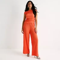 Bold Elements Womens Straight Mid Rise Pull-On Pant
