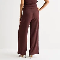 Bold Elements Womens Straight Mid Rise Pull-On Pant