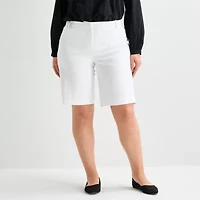 Liz Claiborne Womens 11 1/2" Plus Bermuda Short