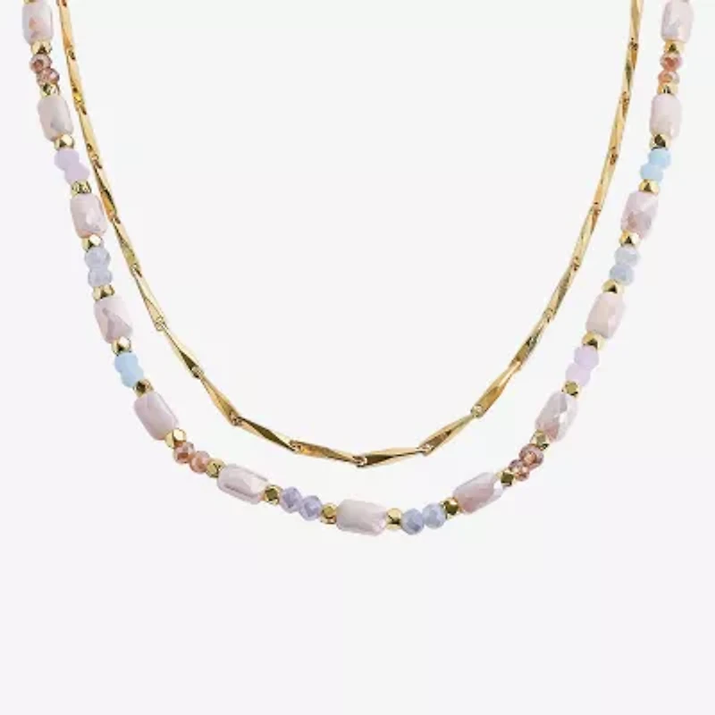 Bijoux Bar Womens 18 Inch Beaded Necklace