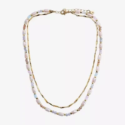 Bijoux Bar Womens 18 Inch Beaded Necklace