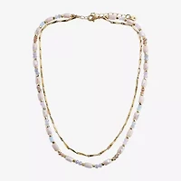 Bijoux Bar Womens 18 Inch Beaded Necklace