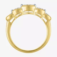 G-H / Si2-I1 Womens 7.5MM 2 CT. T.W. Lab Grown White Diamond 10K Gold 5-Stone Anniversary Band