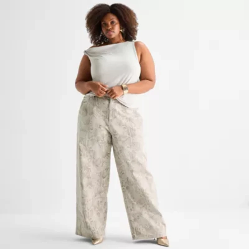 Ashley Graham Womens Sleeveless Tank Top