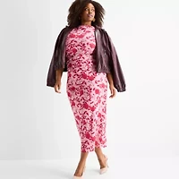 Ashley Graham Womens Plus Sleeveless Mesh Maxi Dress