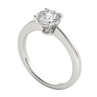 Womens 1 CT. Natural White Diamond 14K Gold Round Solitaire Engagement Ring