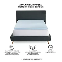 Bodipedic™ Home 2 Inch Gel Memory Foam Topper