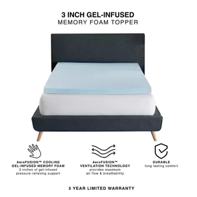 Bodipedic™ Home 3 Inch Gel Memory Foam Topper