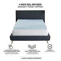 Bodipedic™ Home 4 Inch Gel Memory Foam Topper