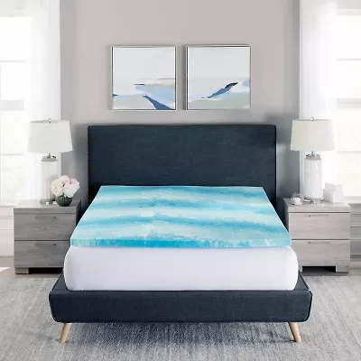 Bodipedic Home 2 Inch Gel Swirl Memory Foam Topper