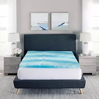 Bodipedic Home 2 Inch Gel Swirl Memory Foam Topper