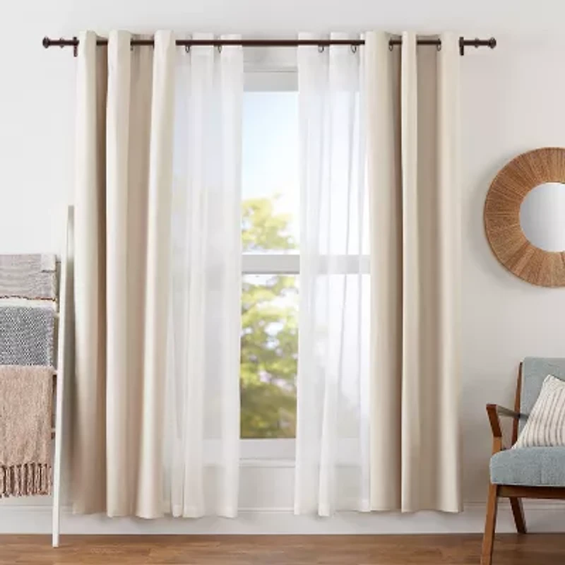 Deco Window End Cap Double Curtain Rod