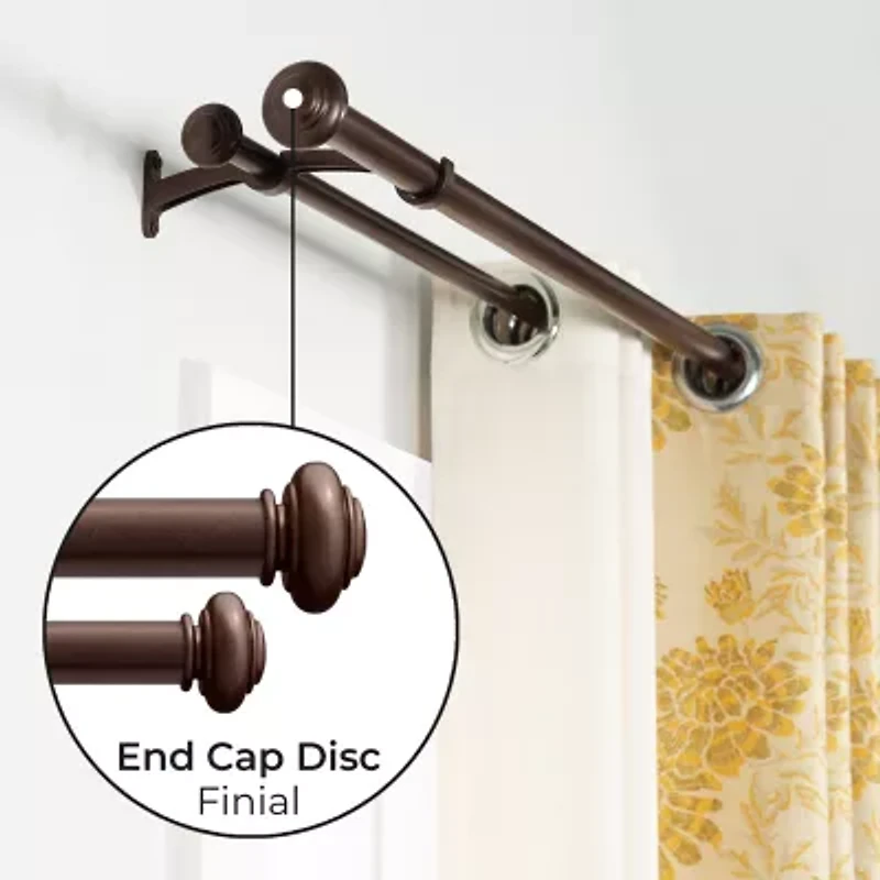 Deco Window End Cap Double Curtain Rod