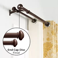 Deco Window End Cap Double Curtain Rod