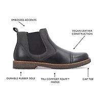 Vance Co Mens Lancaster Flat Heel Chelsea Boots