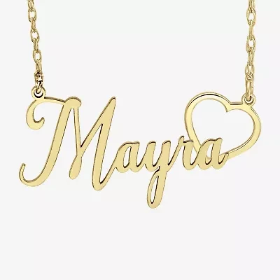 Personalized Womens 24K Gold Over Silver 18 Inch Name Necklace