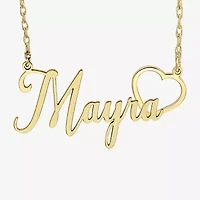 Personalized Womens 24K Gold Over Silver 18 Inch Name Necklace