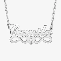 Womens 10K White Gold 18 Inch Pendant Necklace