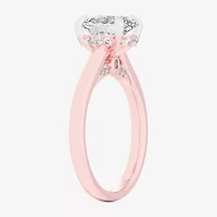 (G-H / Si1-Si2) Womens 1 1/7 CT. T.W. Lab Grown White Diamond 14K Rose Gold Oval Solitaire Engagement Ring