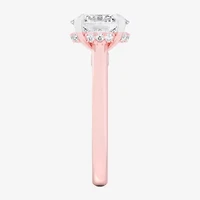 (G-H / Si1-Si2) Womens 1 1/7 CT. T.W. Lab Grown White Diamond 14K Rose Gold Oval Solitaire Engagement Ring