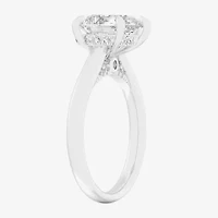 (G-H / Si1-Si2) Womens 1 1/7 CT. T.W. Lab Grown White Diamond 14K Gold Pear Solitaire Engagement Ring