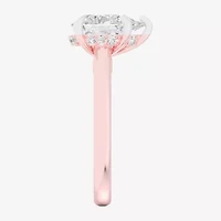G-H / Si1-Si2) Womens 1 1/ CT. T.W. Lab Grown White Diamond 14K Rose Gold Pear Solitaire Engagement Ring