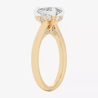 G-H / Si1-Si2) Womens 1/ CT. T.W. Lab Grown White Diamond 14K Gold Oval Solitaire Engagement Ring