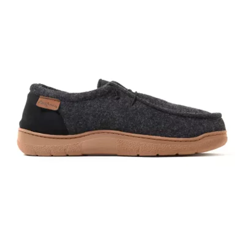 Dearfoams Mens Memory Foam Slip-On Slippers