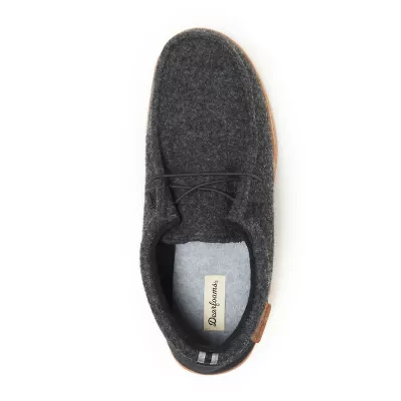 Dearfoams Mens Memory Foam Slip-On Slippers