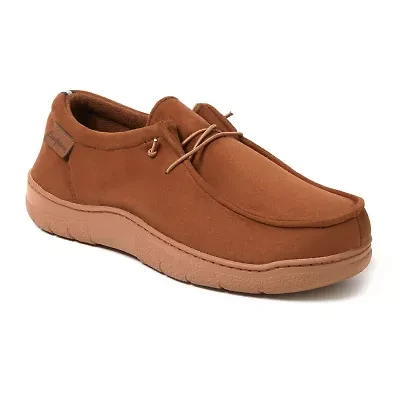 Dearfoams Mens Memory Foam Slip-On Slippers