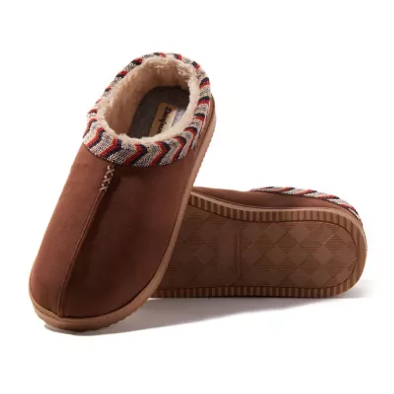 Dearfoams Mens Memory Foam Clog Slippers