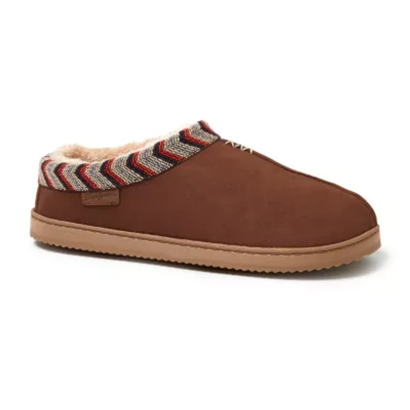 Dearfoams Mens Memory Foam Clog Slippers