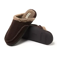 Dearfoams Mens Memory Foam Slip-On Slippers