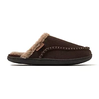 Dearfoams Mens Memory Foam Slip-On Slippers
