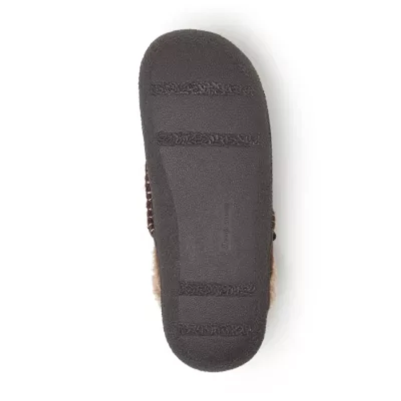 Dearfoams Mens Memory Foam Slip-On Slippers