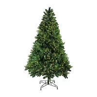 Northlight Medium Sequoia Mixed Artificial Warm White Led Lights 7 1/2 Foot Pre-Lit Pine Christmas Tree