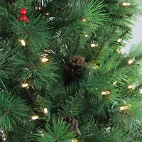 Northlight Full Denali Mixed Artificial Dual Led Lights 7 1/2 Foot Pre-Lit Pine Christmas Tree