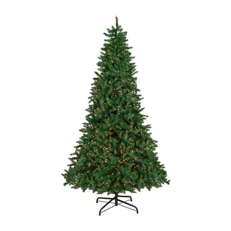 Northlight Twin Falls Artificial Clear Lights 9 Foot Pre-Lit Pine Christmas Tree
