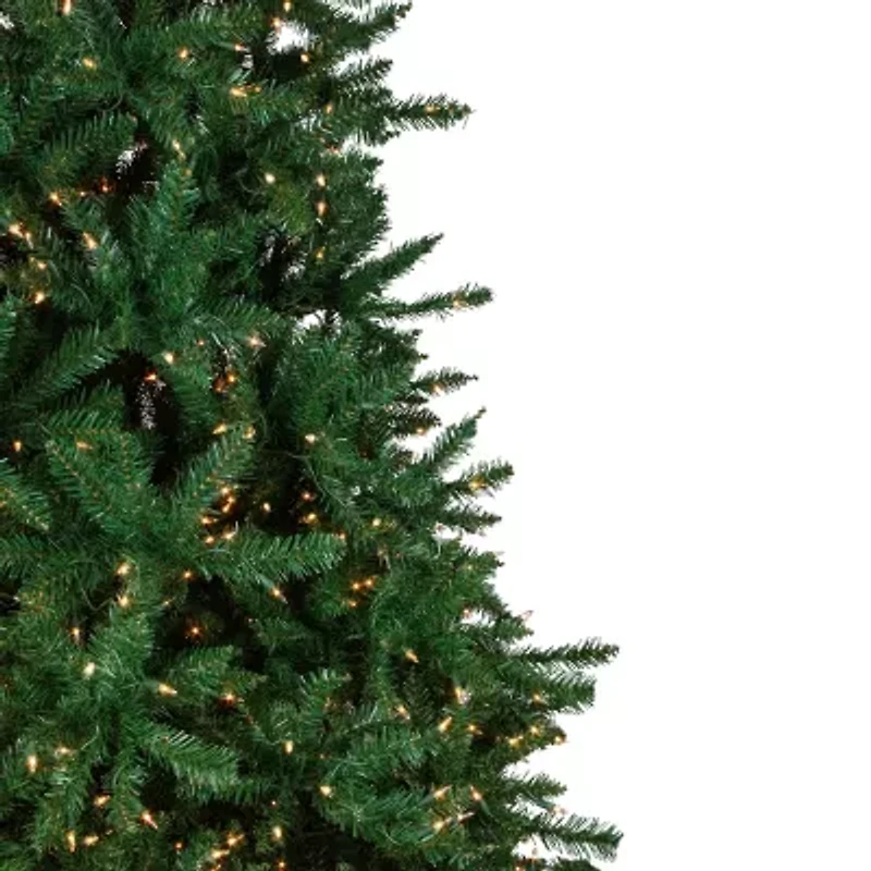 Northlight Twin Falls Artificial Clear Lights 9 Foot Pre-Lit Pine Christmas Tree