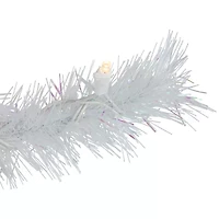 Northlight White Alaskan Artificial Warm White Led Lights / Foot Pre-Lit Pine Christmas Tree