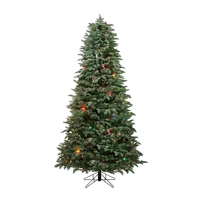 Northlight Medium Frosted Dunton Spruce Artificial Multi-Color Lights 6 1/2 Foot Pre-Lit Christmas Tree