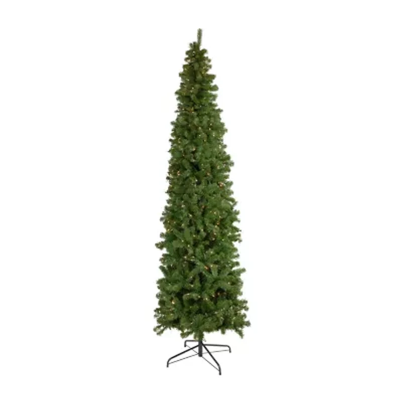 Northlight Hazelton Spruce Pencil Artificial Clear Lights 7 1/2 Foot Pre-Lit Christmas Tree