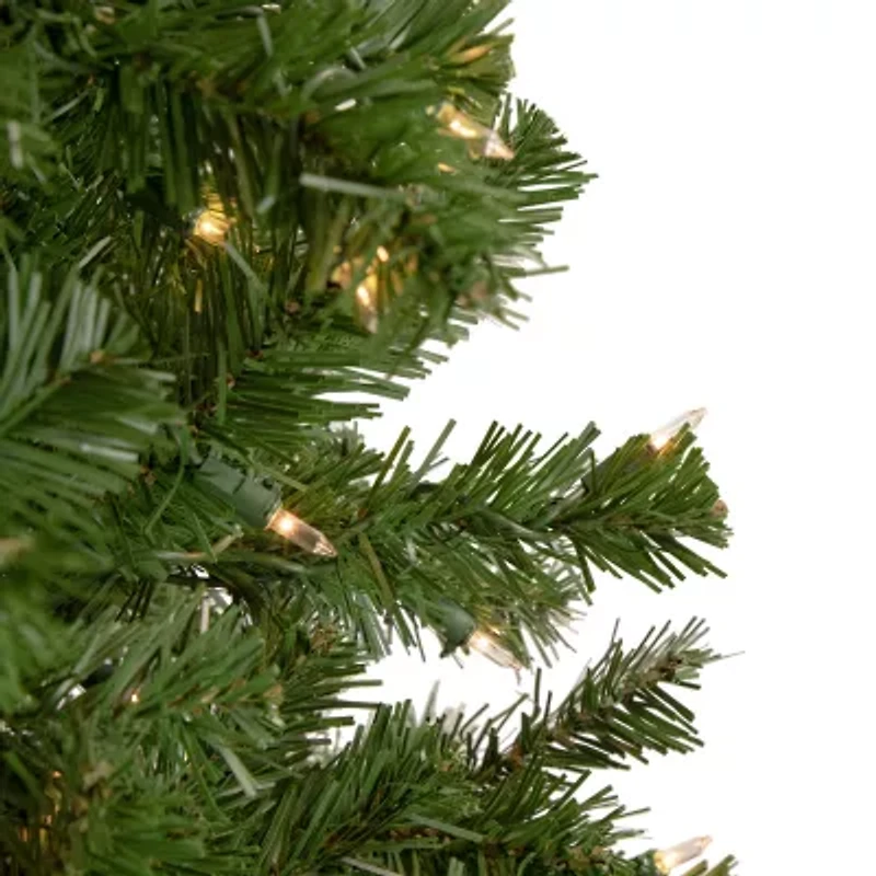 Northlight Hazelton Spruce Pencil Artificial Clear Lights 7 1/2 Foot Pre-Lit Christmas Tree
