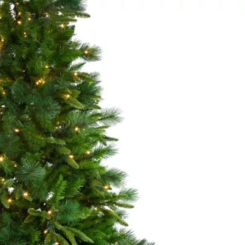 Northlight Rosemary Emerald Angel Artificial Warm White Led Lights 6 1/2 Foot Pre-Lit Pine Christmas Tree
