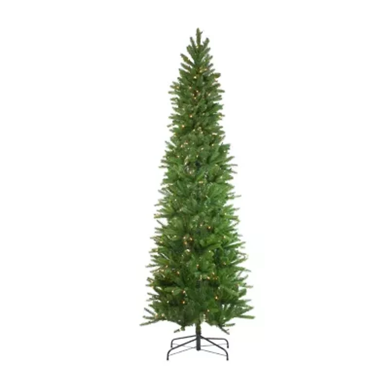 Northlight Pencil Northwood Noble Artificial Clear Lights 7 1/2 Foot Pre-Lit Fir Christmas Tree