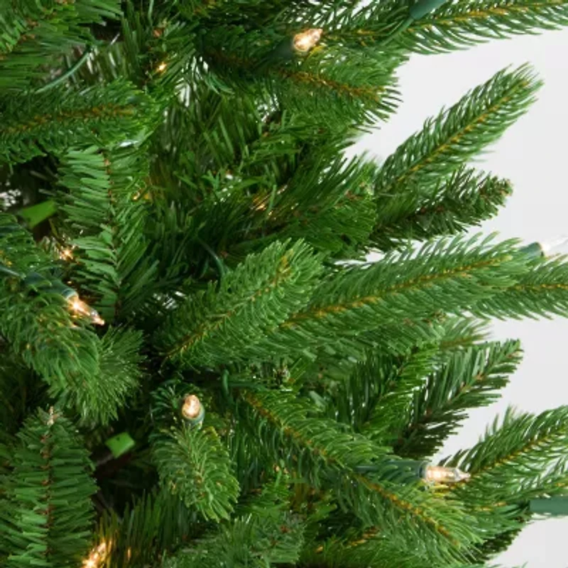 Northlight Pencil Northwood Noble Artificial Clear Lights 7 1/2 Foot Pre-Lit Fir Christmas Tree